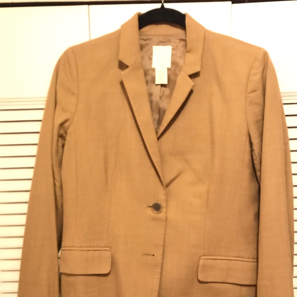Jcrew 120 Wool Tan Blazer 8 tall